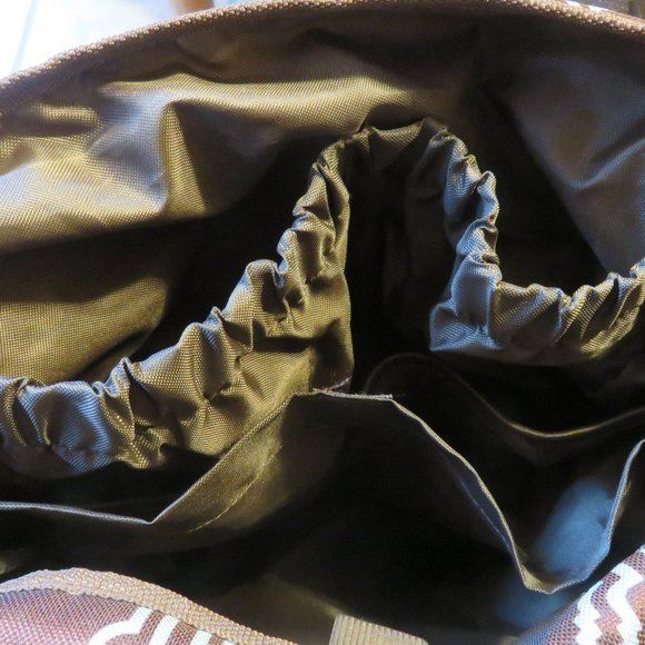 timi & leslie rust/blue graphic print backpack/shoulder baby bag, nwot - Picture 8 of 11